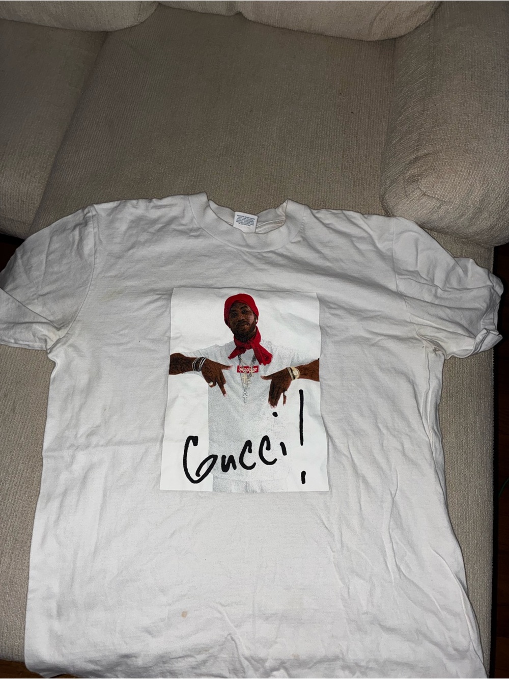 Gucci Mane White Graphic Crewneck T-Shirt